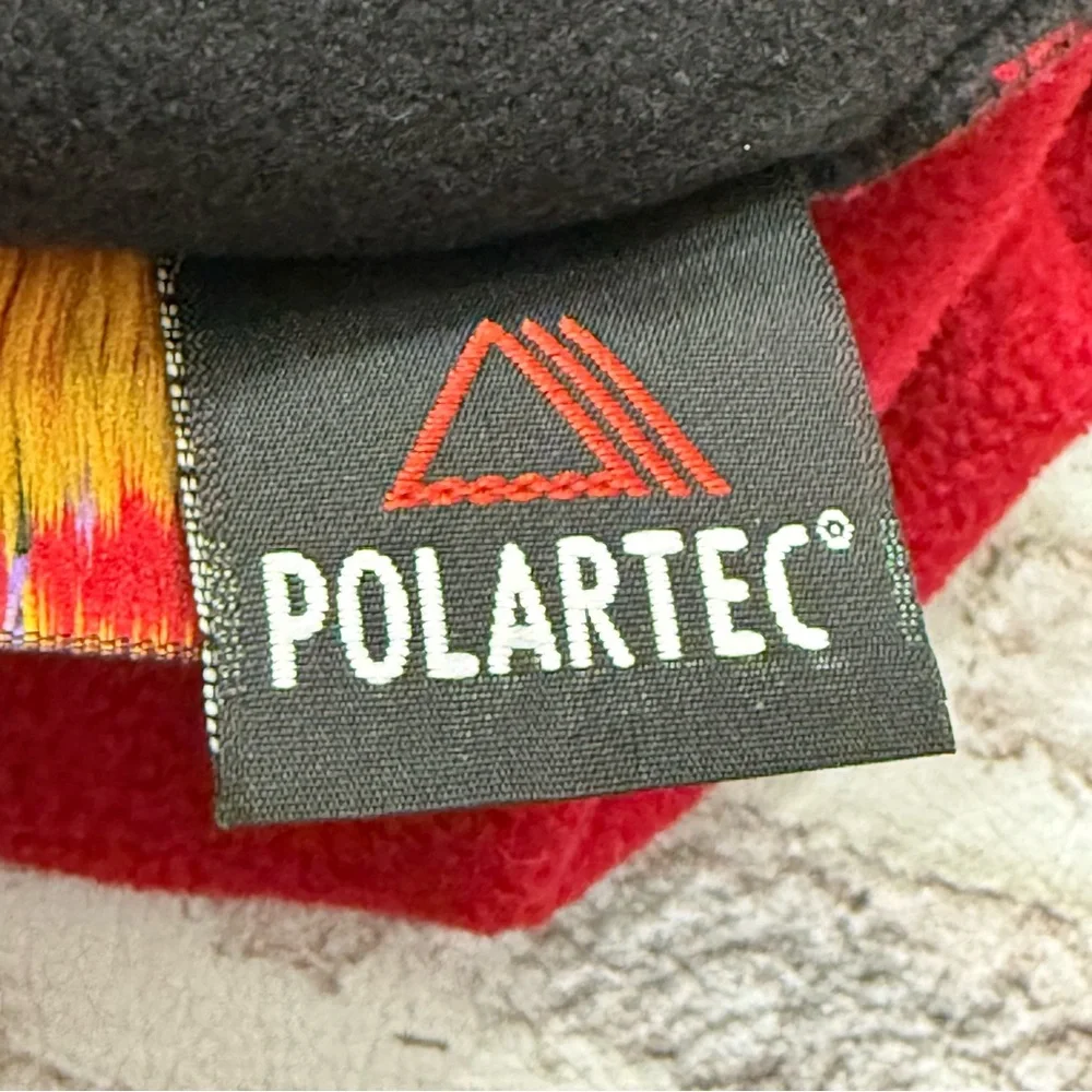 Vintage Red Rover Fleece Polartec‎ Hat Artsy Cuffed Beanie Bucket 90s Women’s L